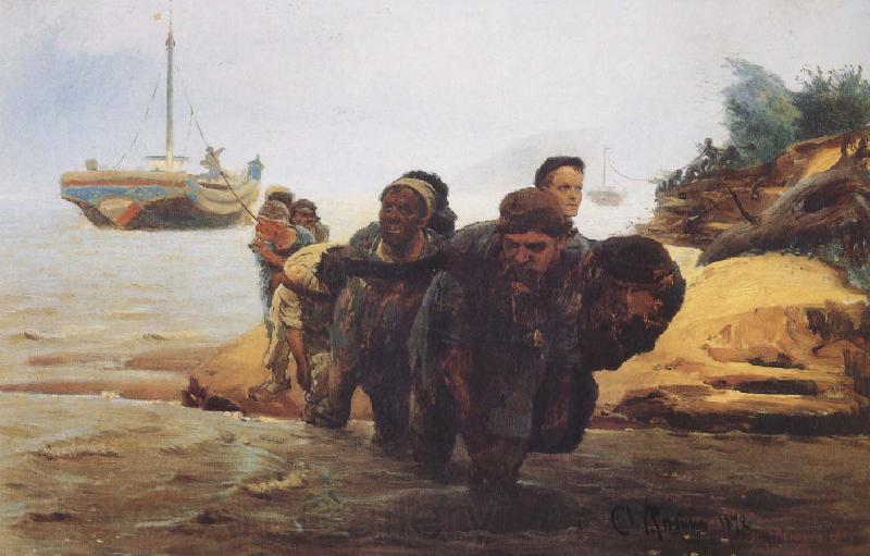 Ilia Efimovich Repin Boat tracker Spain oil painting art